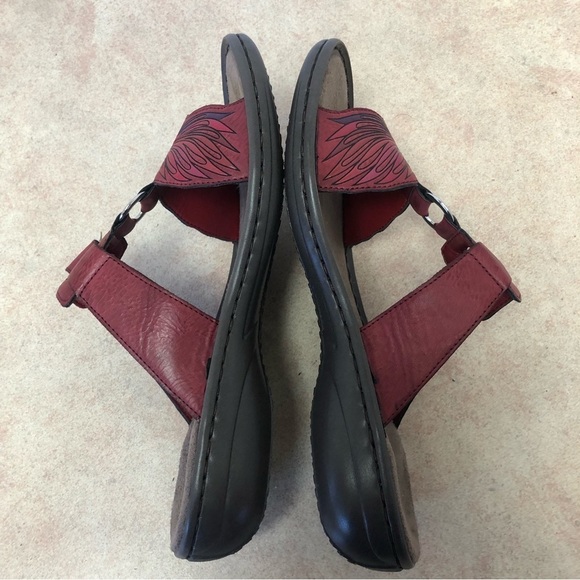 Rieker Antistress Sandals W/Velcro Strap Tooled Leather Design Size 38 (7.5 US) - Picture 11 of 11